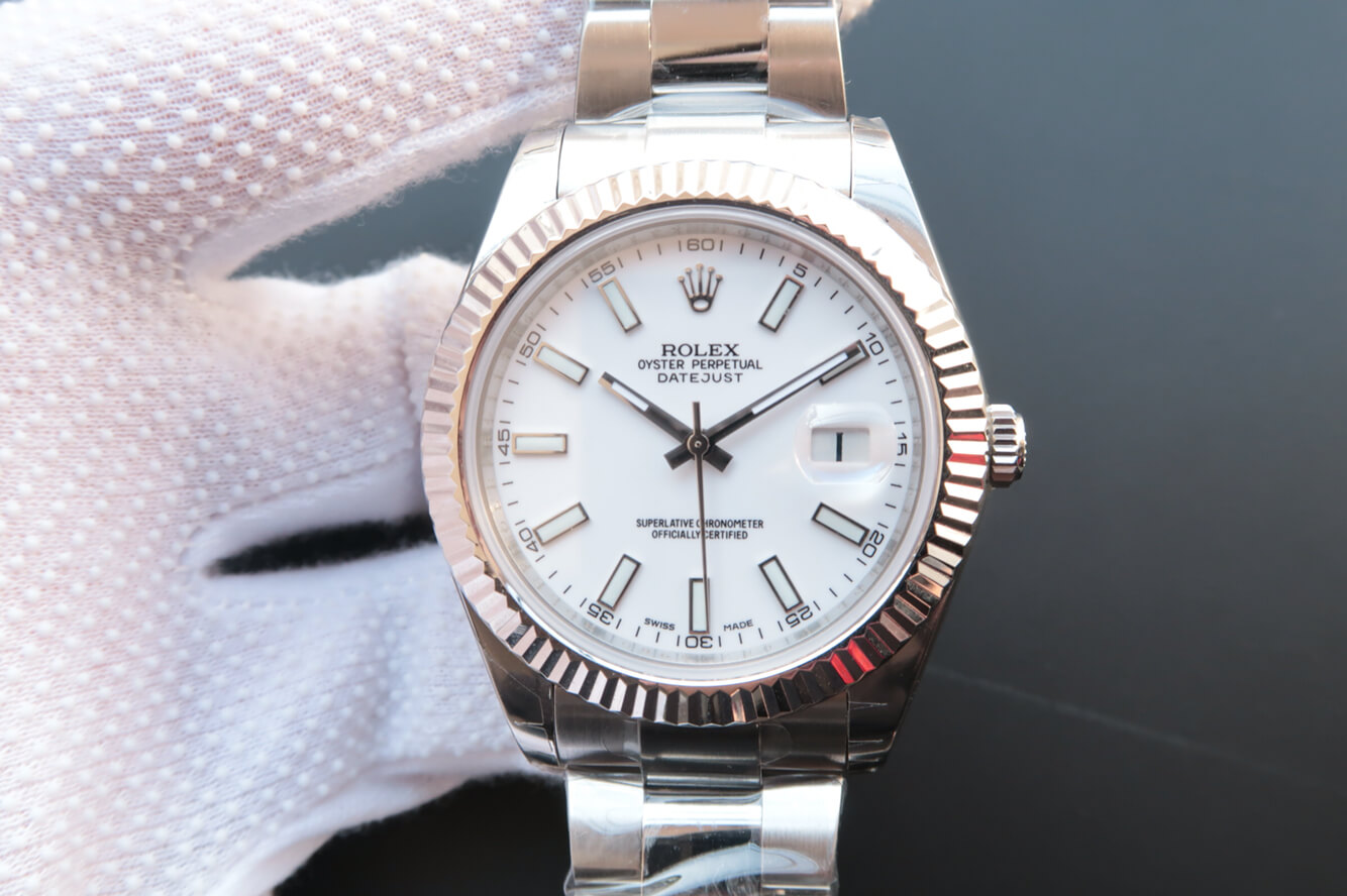 Replica R01ex Datejust M126334-0009 1:1 Best Edition EW Factory White Dial