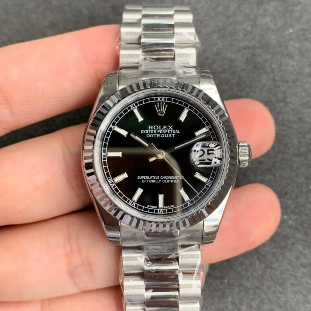 Replica R01ex Datejust M178274-0034 1:1 Best Edition GS Factory Black Dial