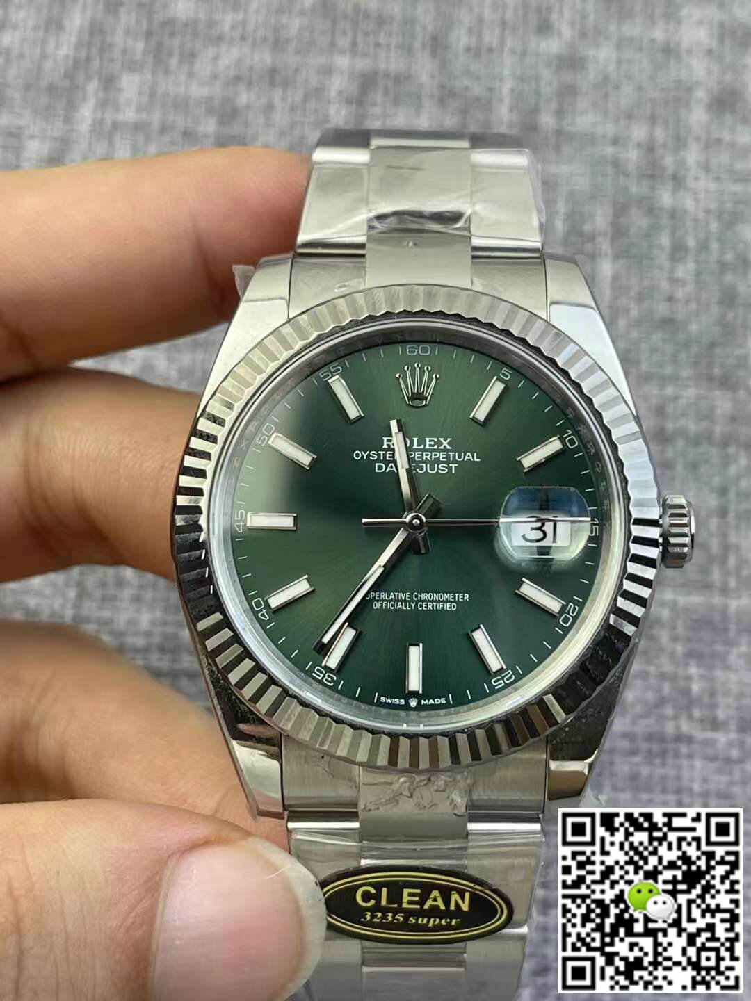 Replica R01ex Datejust M126334-0028 1:1 Best Edition Clean Factory Green Dial