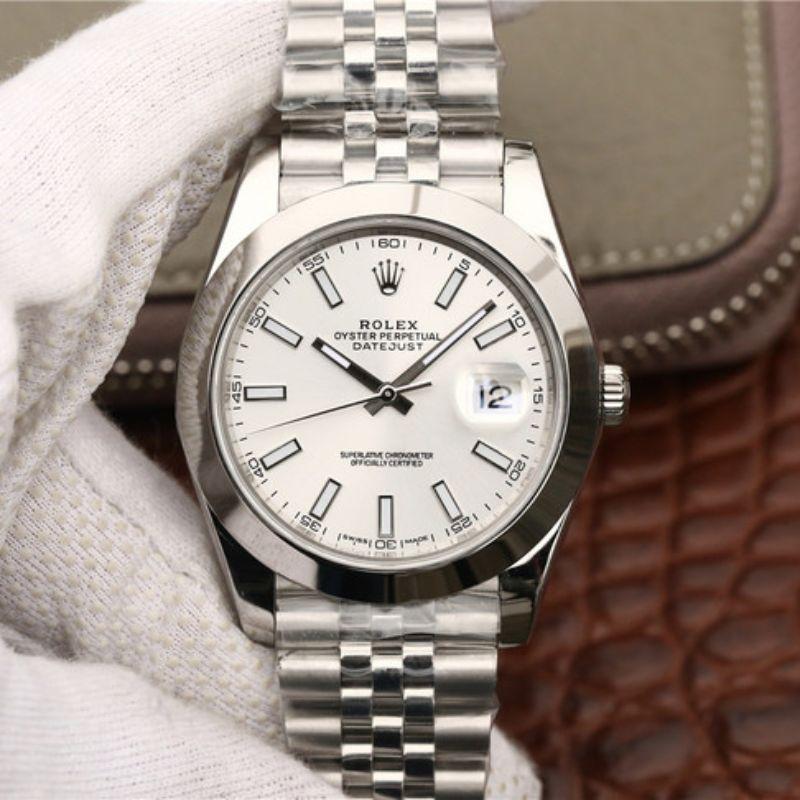 R01ex Dupe Datejust 116200 Mechanical Watches 1:1 Best Edition Swiss ETA2836 Silver Dial