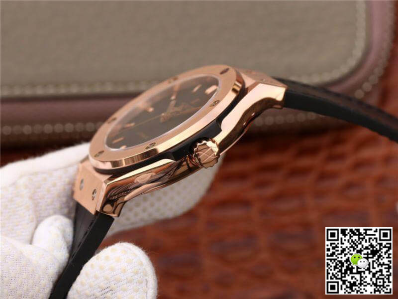 Replica Hublot Classic Fusion 511.OX.1181.LR JJ Factory Mechanical Watches 1:1 Best Edition Swiss ETA2892 Black Dial