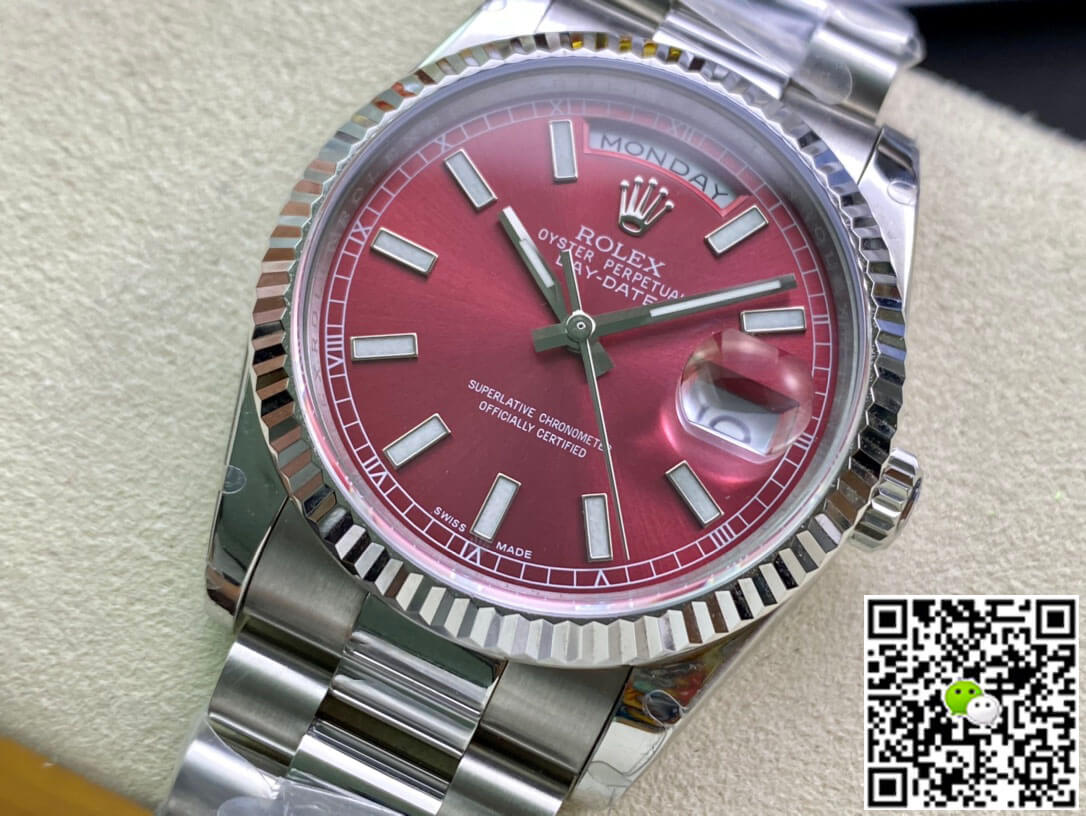 Replica R01ex Day Date 118239 1:1 Best Edition EW Factory Cherry Dial
