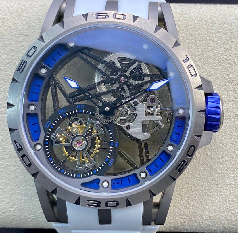 Replica Roger Dubuis Excalibur RDDBEX0479 1:1 Best Edition BBR Factory Tourbillon Rubber Strap