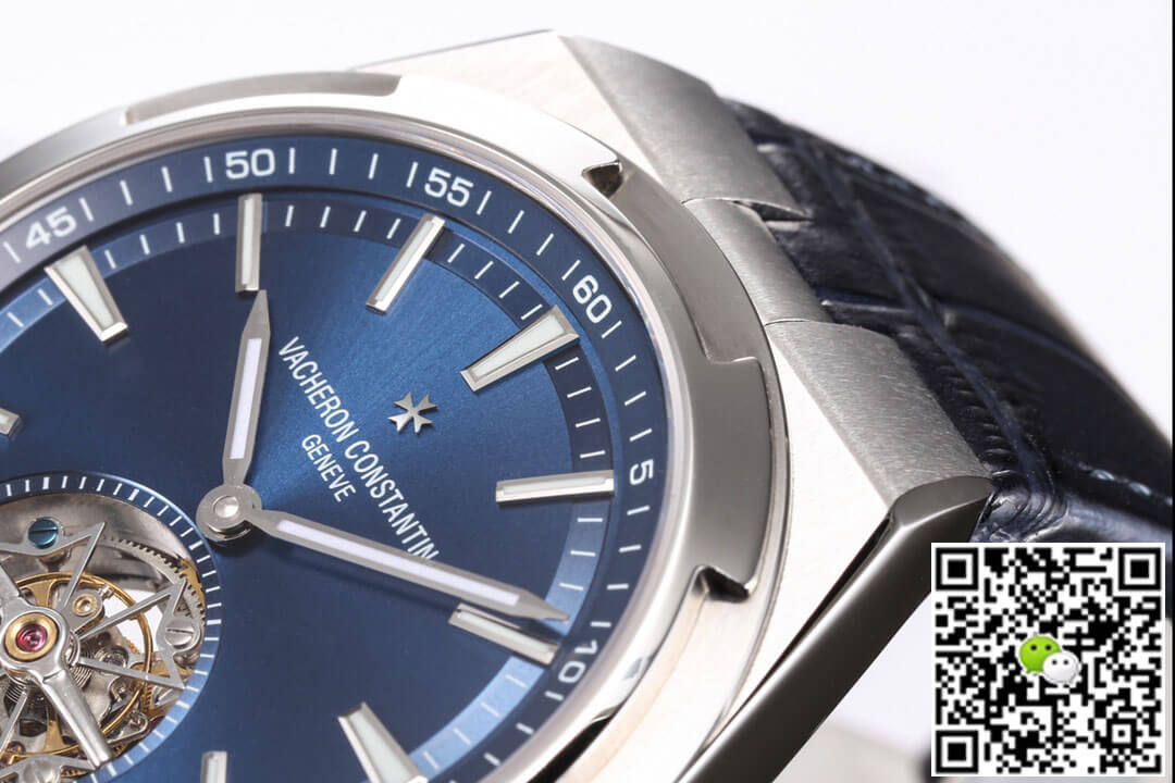 Replica Vacheron C0nstan1n Overseas Tourbillon 6000V/110A-B544 1:1 Best Edition BBR Factory Leather Strap