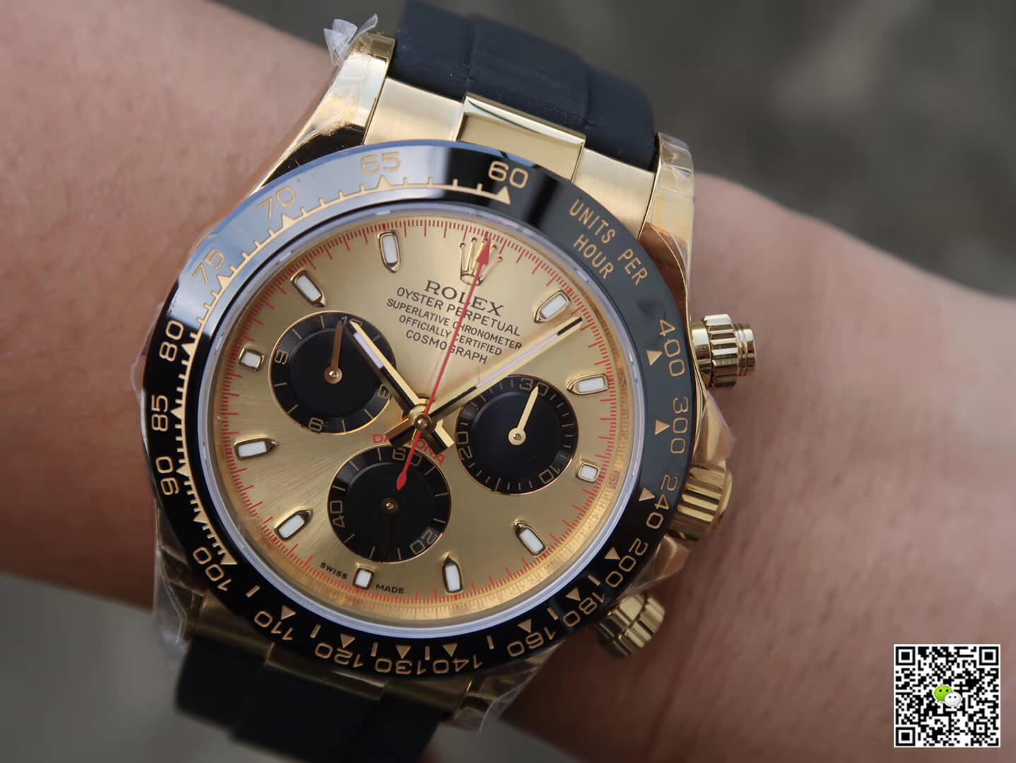 Replica R01ex Daytona Cosmograph 116518ln 1:1 Best Edition JH Factory V6 Yellow Gold Dial