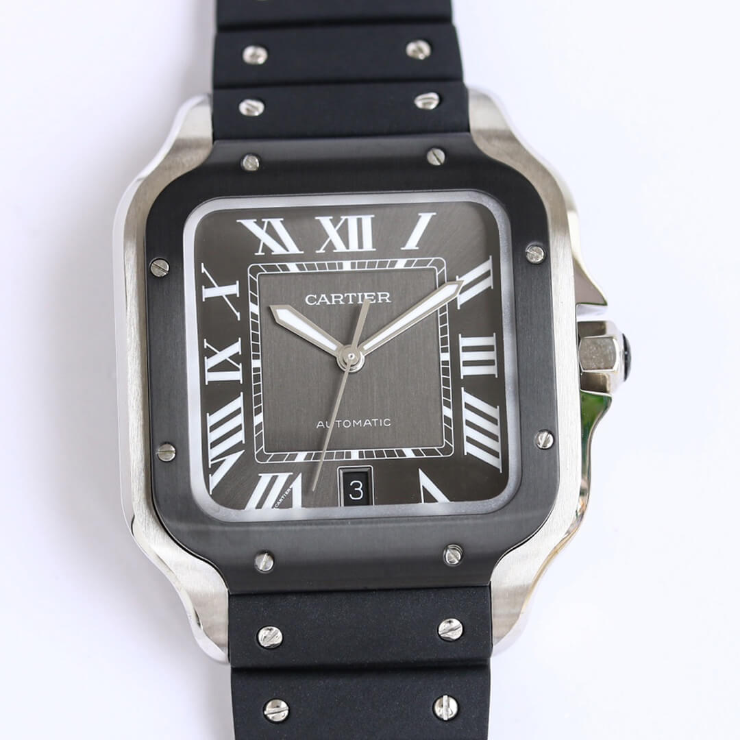 Replica Ca*t1er Santos WSSA0037 1:1 Best Edition GF Factory V2 Rubber Strap