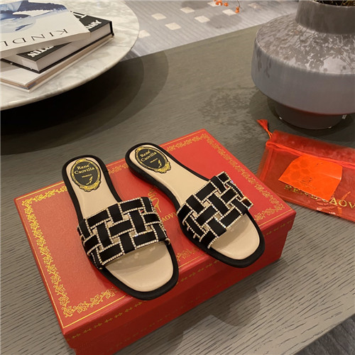rene caovilla flat slippers