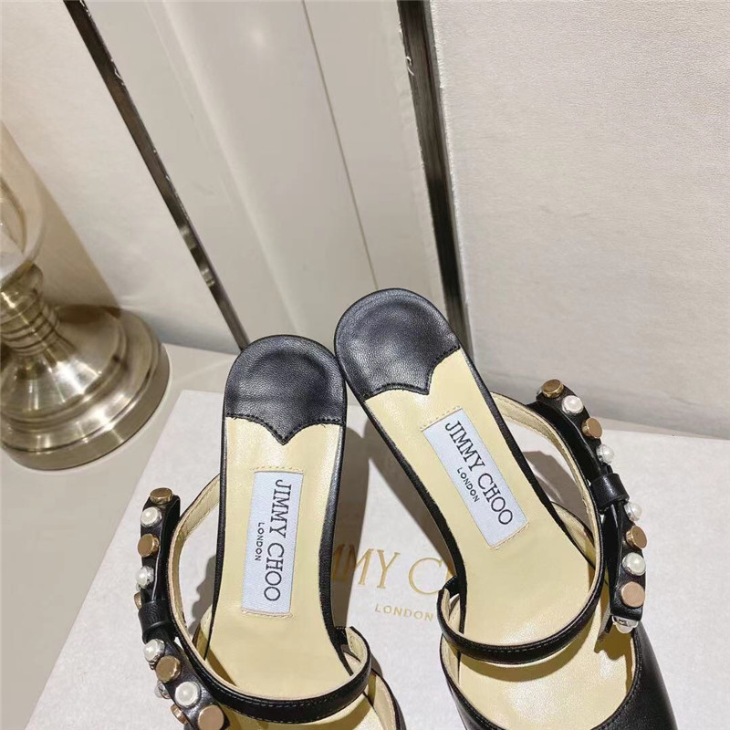 J1m*y Ch00 bow heels dupe Bow High Heel Sandals Slippers