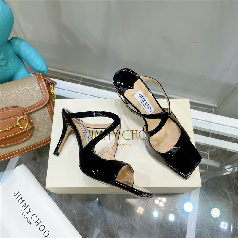 J1m*y Ch00 heeled satin sandals