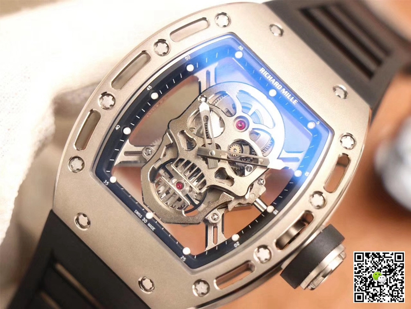 Replica Richard Mille RM052 1:1 Best Edition ZF Factory Silver Skull Dial Swiss Movement