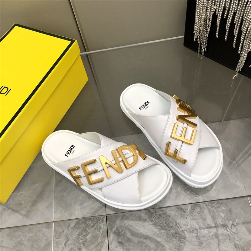 F**di cross flat sandals