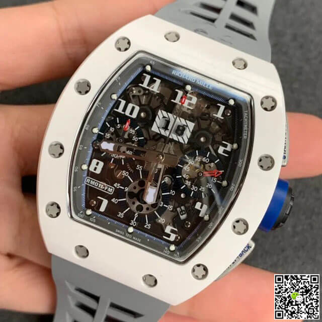 Replica Richard Mille RM-011 1:1 Best Edition KV Factory White Ceramic Case