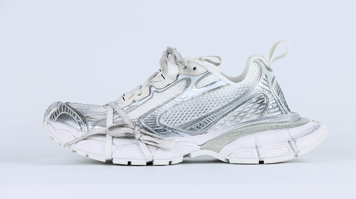 Ba1en*iaga 3XL Sneaker  Worn-Out   White