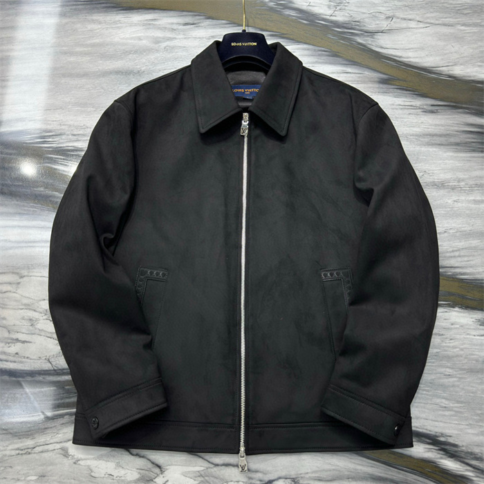 2024fw LV Leather Jacket Top Version